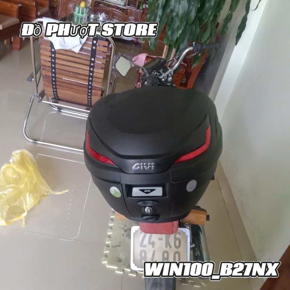 Givi Win 100 B27NX (27L) ท้ายรถมอเตอร์ไซค์ - ติดตั้ง Zinc Baga พร้อมบาร์ Wave ฟรี 2 ปี