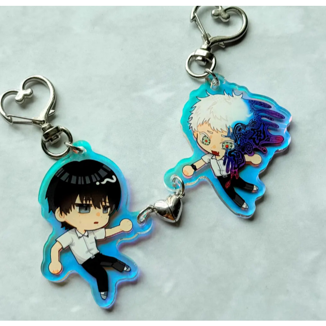 Hikaru และ Yoshiki Summer Died Inspired Holographic พวงกุญแจ Charms, TSHD Charms, Hikaru