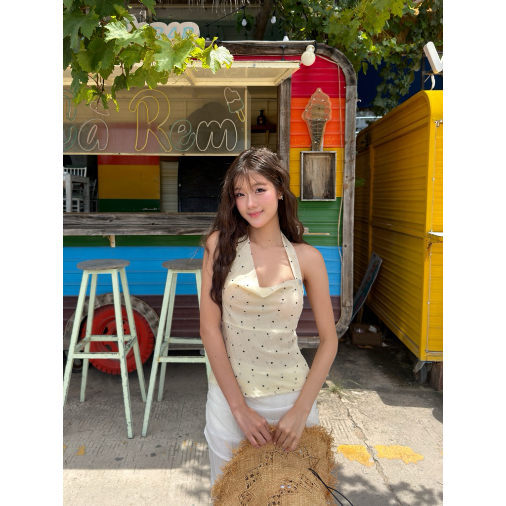 JORA TOP เสื้อคอเต่าลายจุด | POV.OFFICIAL
