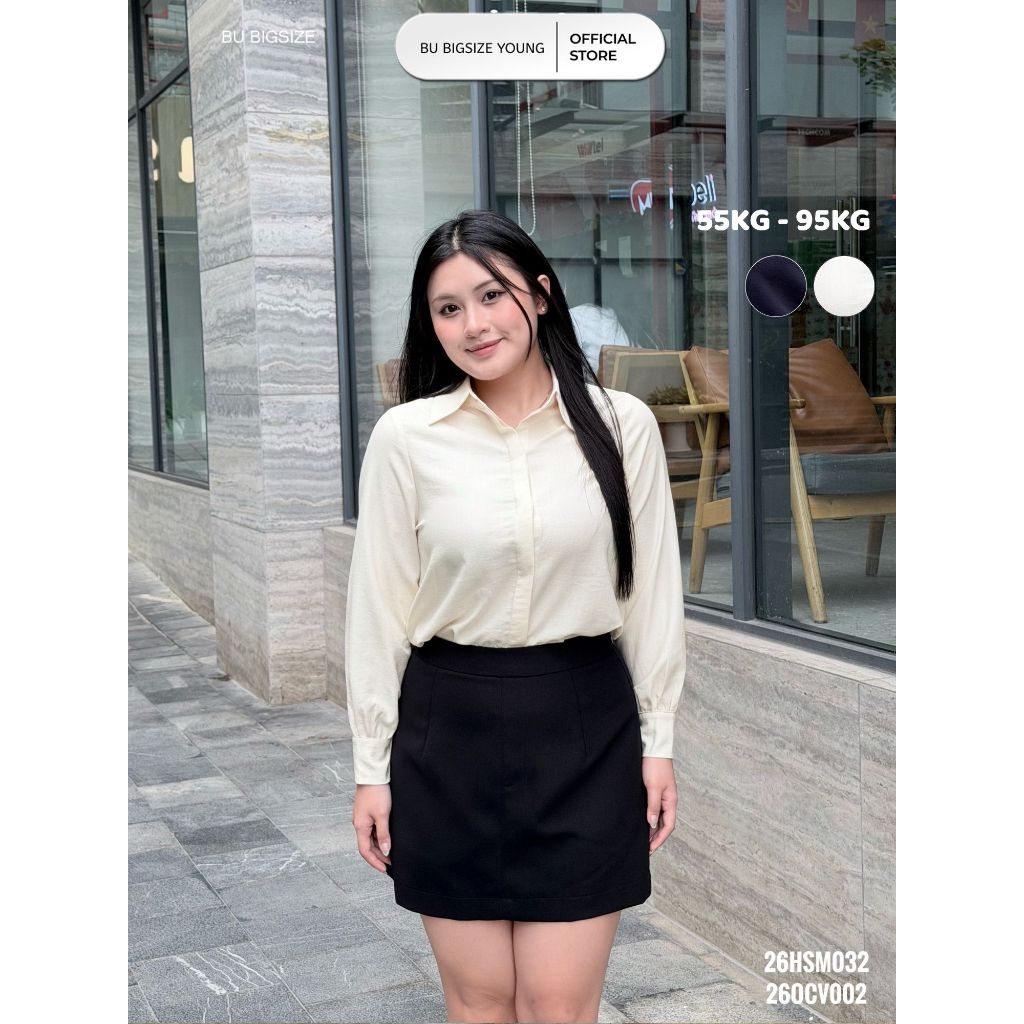 เสื้อคอปกเยอรมันติดกระดุม BIGSIZE – 26HSM032 - [BU Bigsize Young]