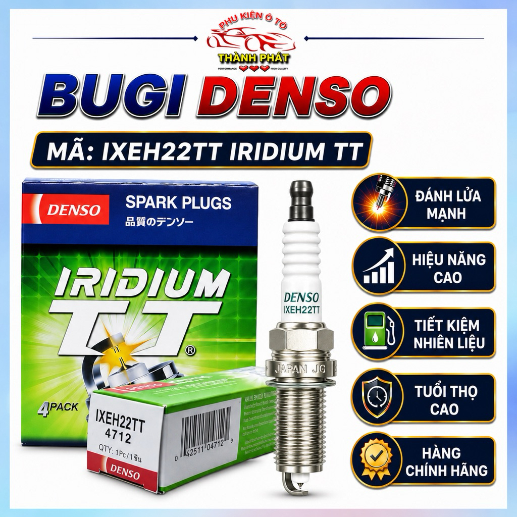 หัวเทียน Denso IXEH22TT Iridium ของแท้ – หัวเทียนรถยนต์ TT Twin Tip ประสิทธิภาพสูงสําหรับรถยนต์หลายร
