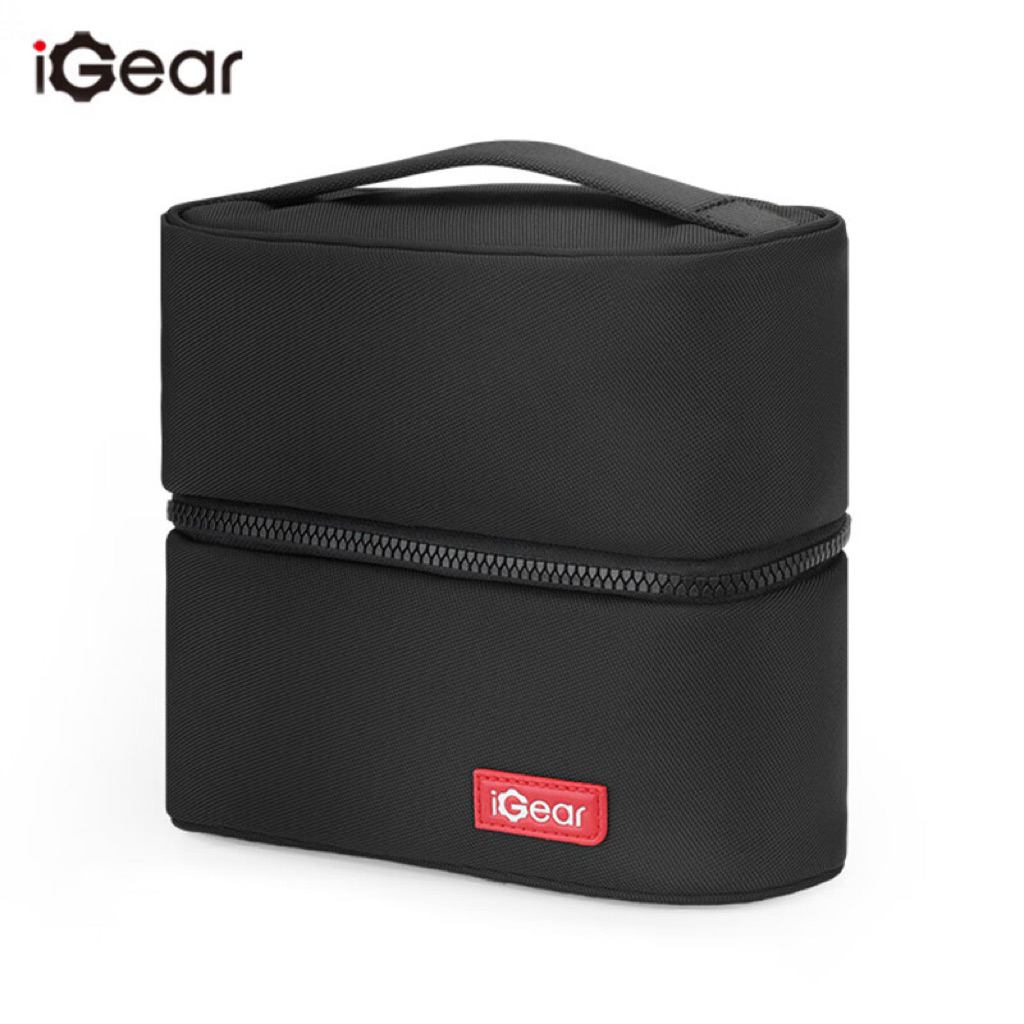 กระเป๋าเสริมเทคโนโลยี iGear สีดํา ดีไซน์ซิปสองชั้นสะดวก