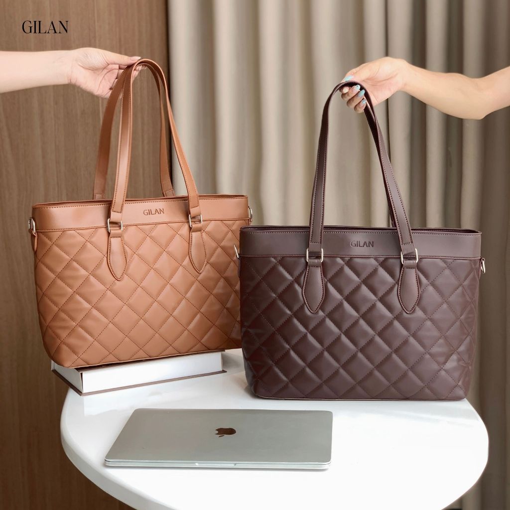 GILAN กระเป๋าสะพายไหล่ผู้หญิง Lena bag TCS025 (4 สี) ดีไซน์ทันสมัย เหมาะกับแล็ปท็อป 15.6 นิ้ว A4 เหม