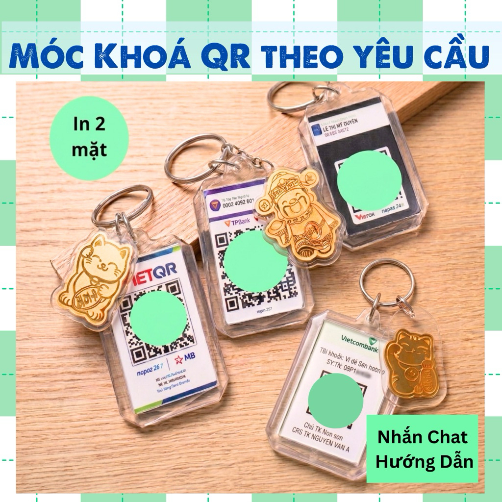 BANK QR CODE KEYCHAIN PRINT PHOTOS ON REQUEST