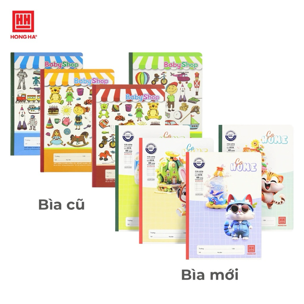 [ของแท้ 100%] ใหม่ MODEL Combo 10 สมุดโน๊ต 4 กล่อง 48 หน้า School Go Home Hong Ha - 0518