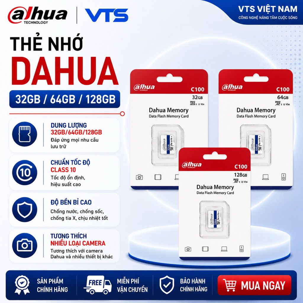 DAHUA การ์ดหน่วยความจํา Micro SD 32GB/64GB/128GB ของแท้ ความเร็วสูง เฉพาะสําหรับกล้อง