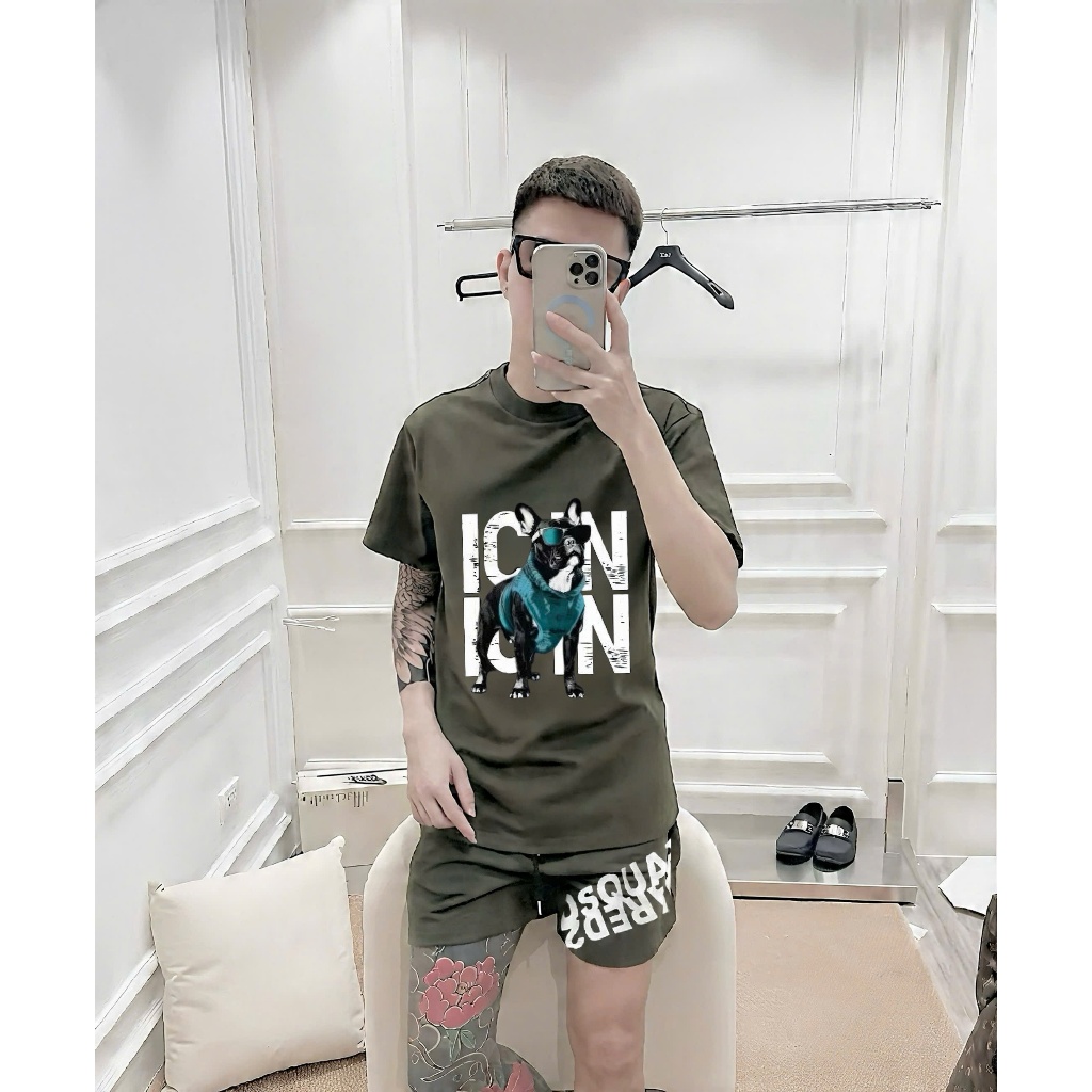 GVC AP416 เสื้อยืดผู้ชายลายฉลามทําจากผ้าฝ้ายยืด 2 ทาง 2 สีเหมาะสําหรับผู้ชายและผู้หญิง Peak 202 [M33