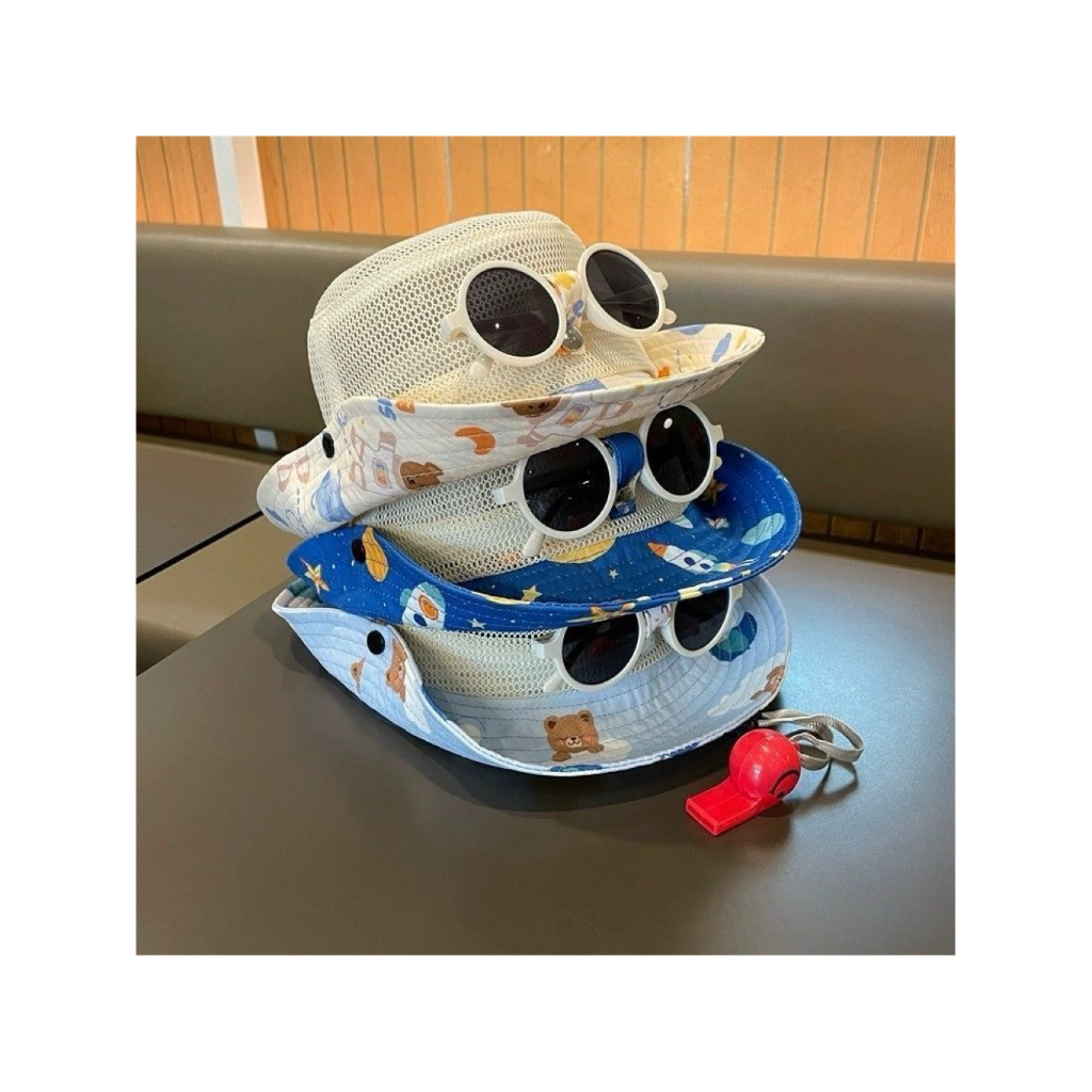 ️ BRIM HAT FOR BOYS 2–8 YEARS OLD WITH SUNGLASSES - สไตล์ DADORABLE
