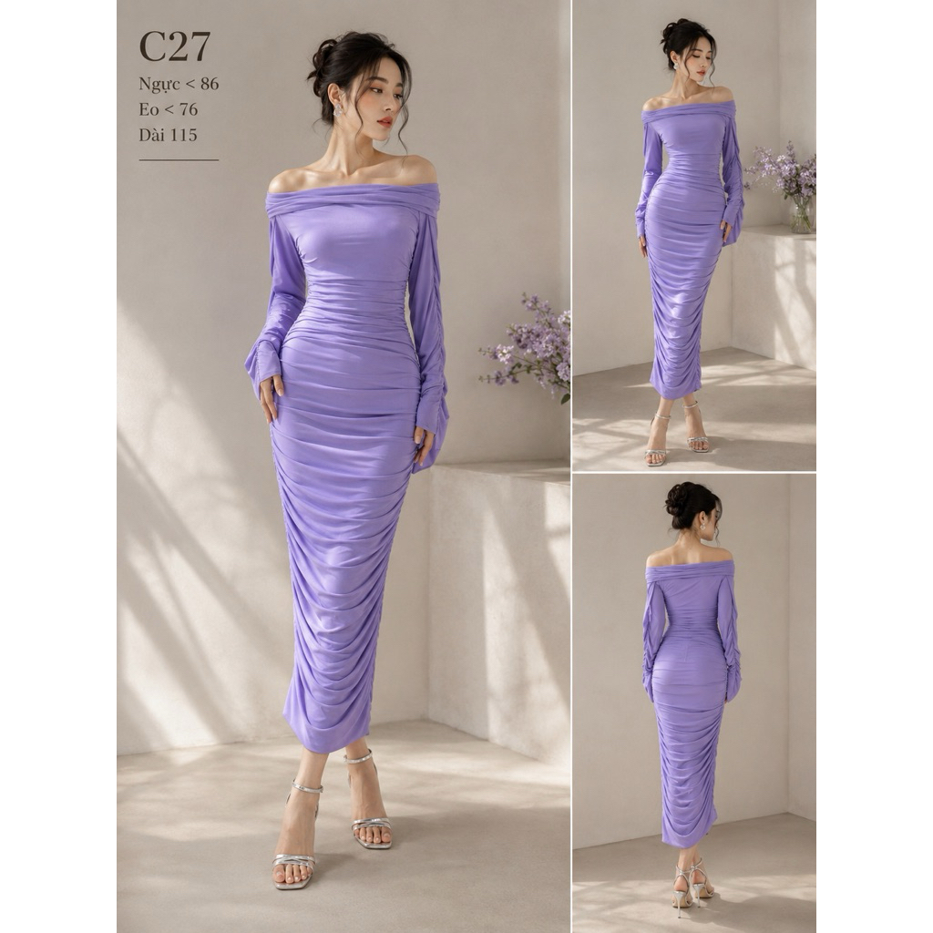 Pass เดรสลูกไม้ C27*