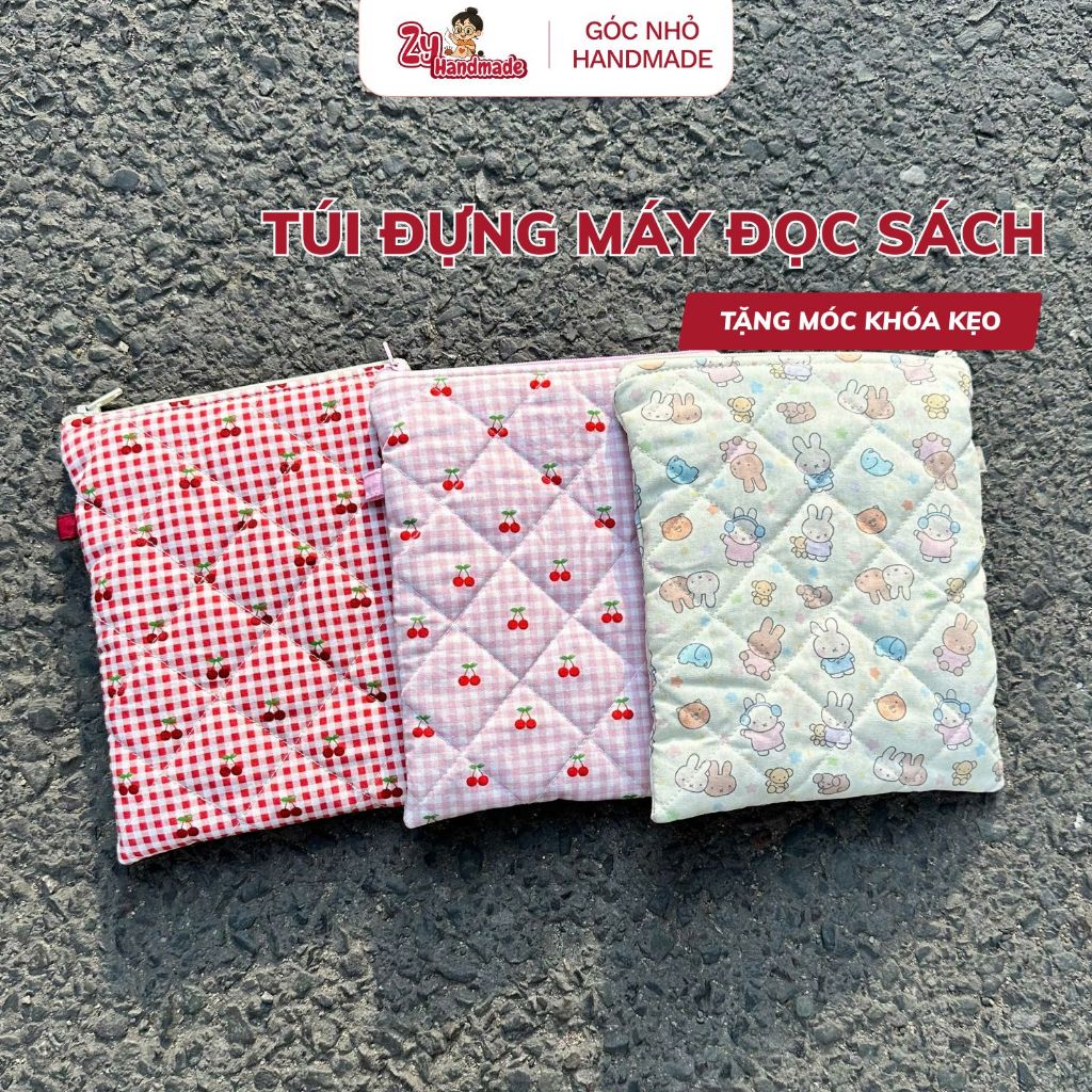 Handmade Kindle Basic/Paperwhite 12.5x19.5 ซม.กระเป๋าอ่านหนังสือ – กระเป๋าผ้านวม 1 ซม. ซิปนุ่มกันกระแทก