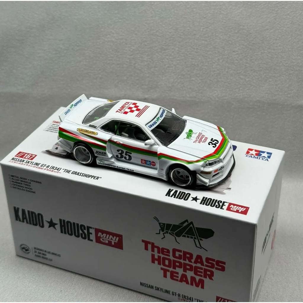 [MINIGT] KAIDO HOUSE _Nissan Skyline GT-R (R34) Grass Hopper