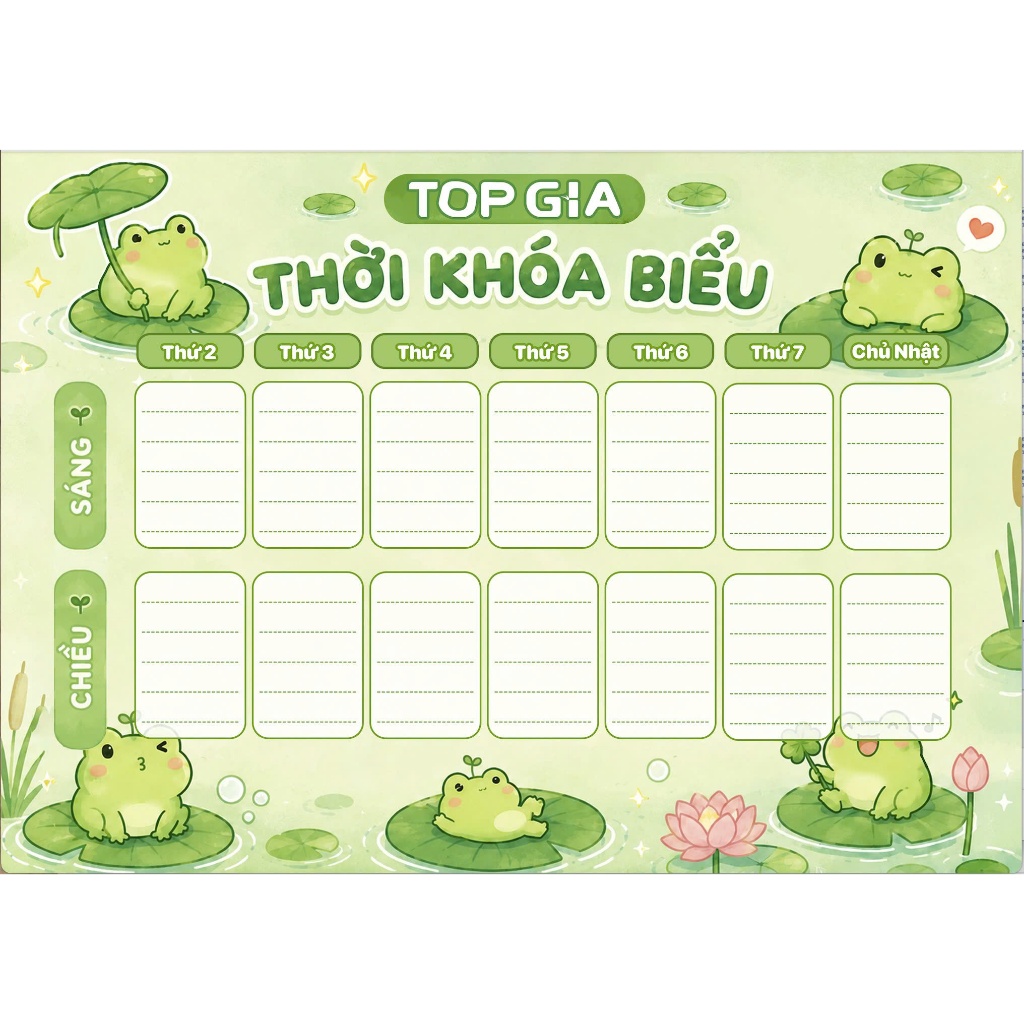 (GIFT) A4 Size Timetable สําหรับเด็ก