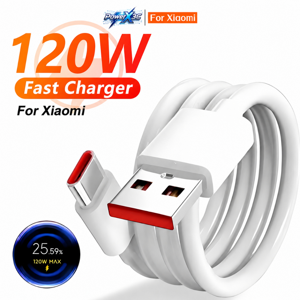 USB Turbo 120W 6A 67W ประเภท C HyperCharge สายชาร์จเร็วสําหรับ Xiaomi 15/14/13/12,Redmi หมายเหตุ 14/