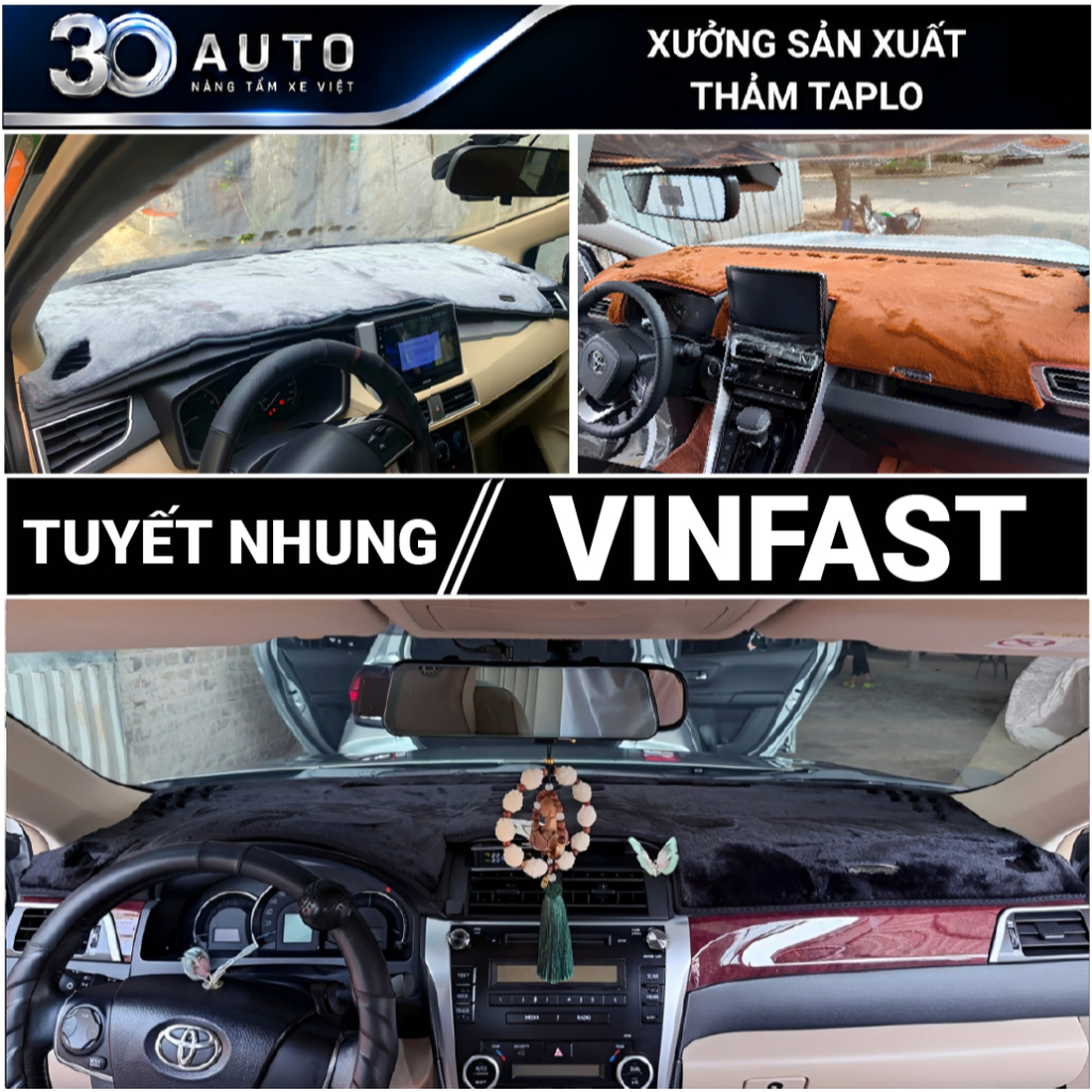 พรม Taplo กํามะหยี่หิมะสําหรับ VINFAST LIMO GREEN, FADIL, LUX A, LUX SA, VF9, VF5, VF8, VFe34, VF9, 