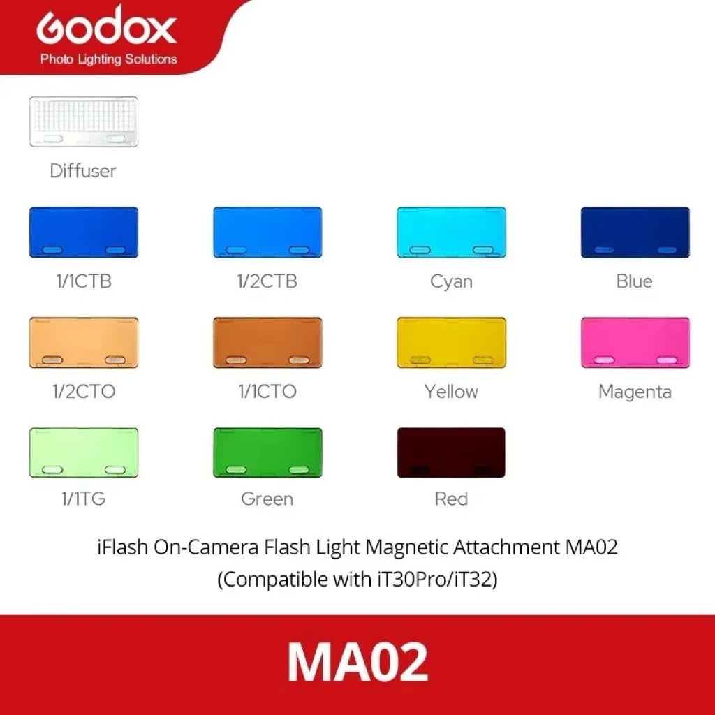 ฟิลเตอร์สี Godox MA02 สําหรับแฟลช iT30Pro และ iT32