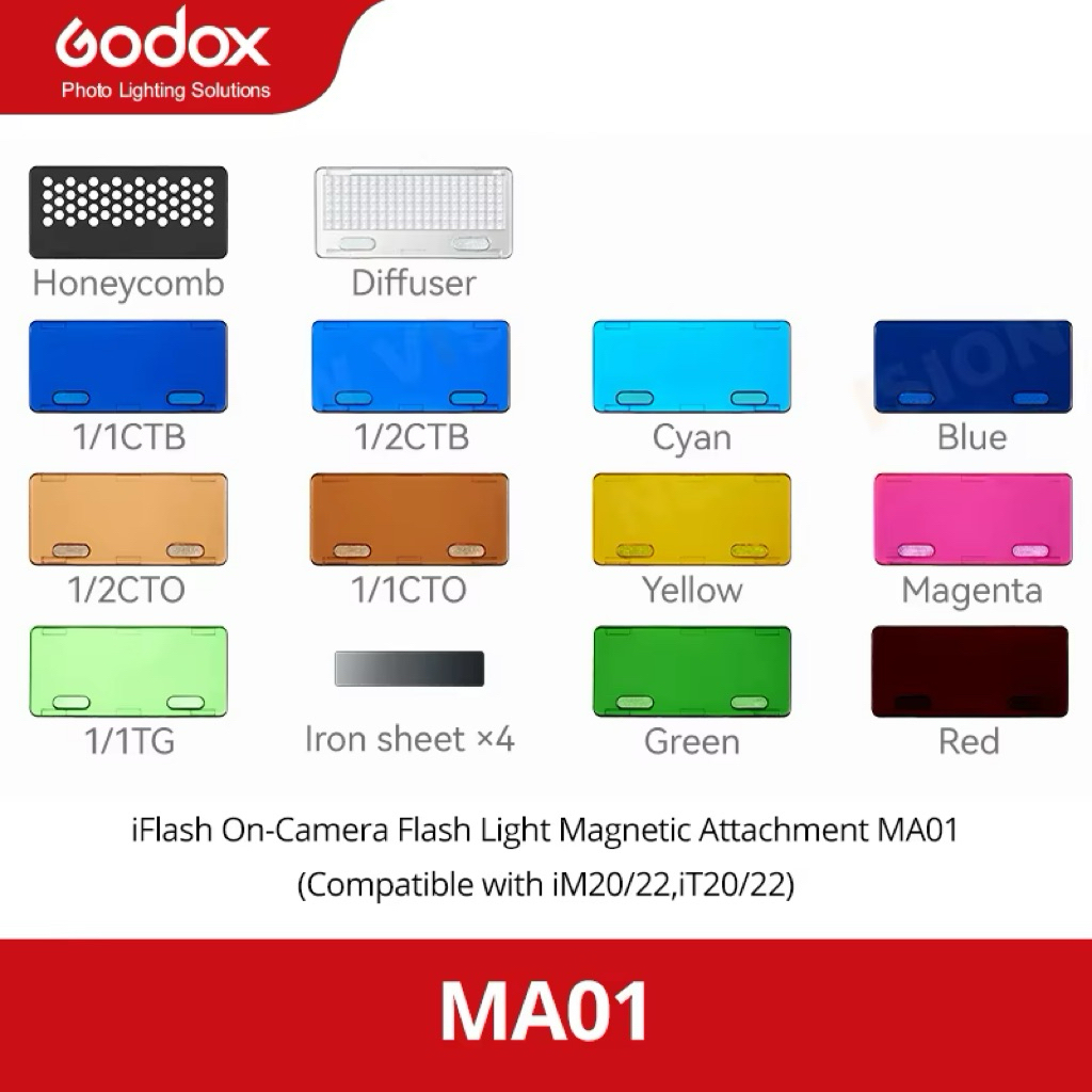 Godox MA01 เจลสีสําหรับ iT20, iT22, iM20, iM22, iM30Pro Flash