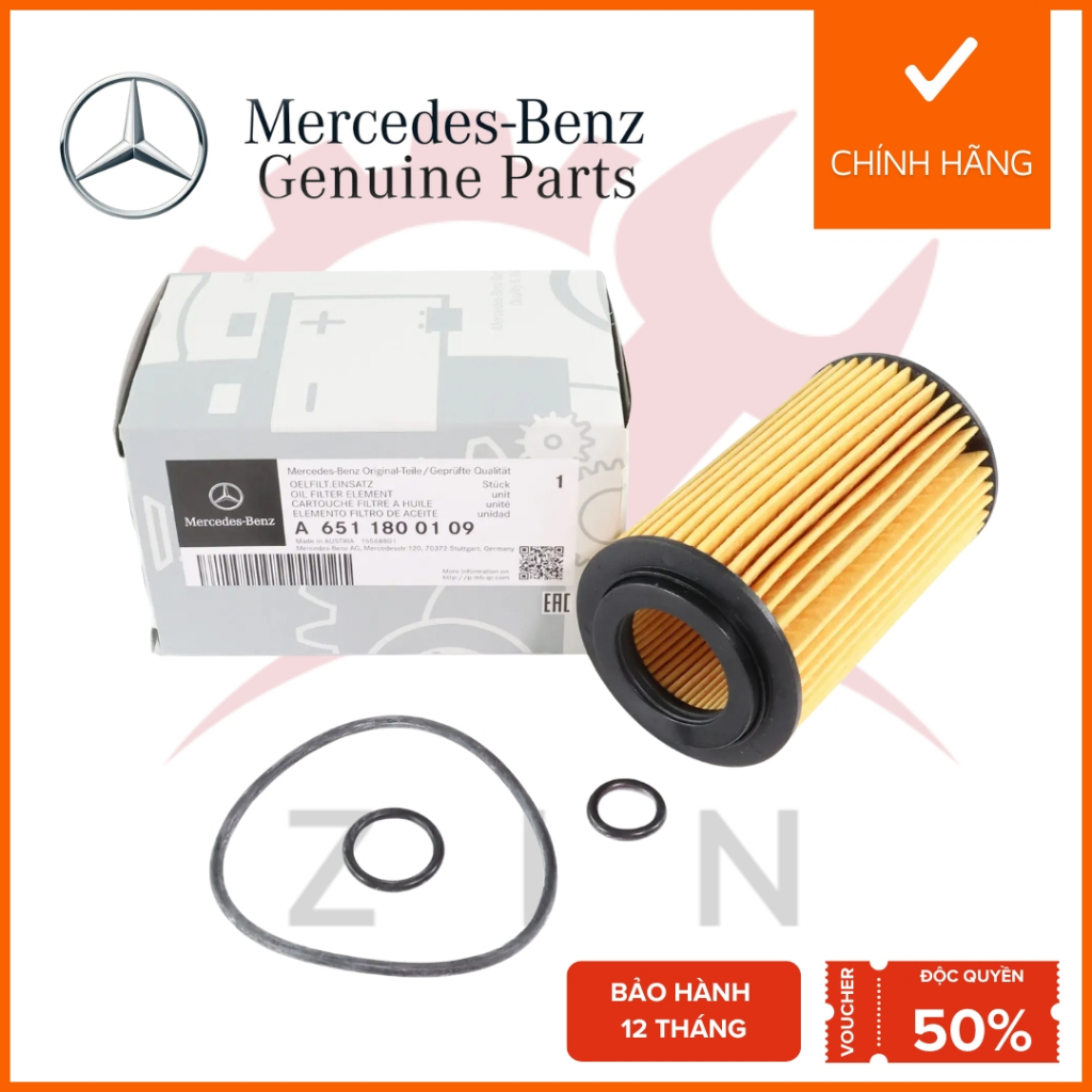 [ของแท้] กรองน้ํามันเครื่องดีเซล OM651 Mercedes C220d E220d GLC220d การป้องกันเครื่องยนต์ A651180010