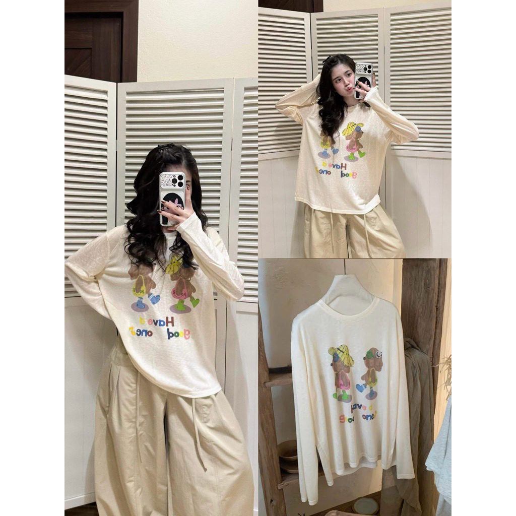 Chinstudio HAVE A GOOD ONE PAPER COTTON-SHIRT QCL1