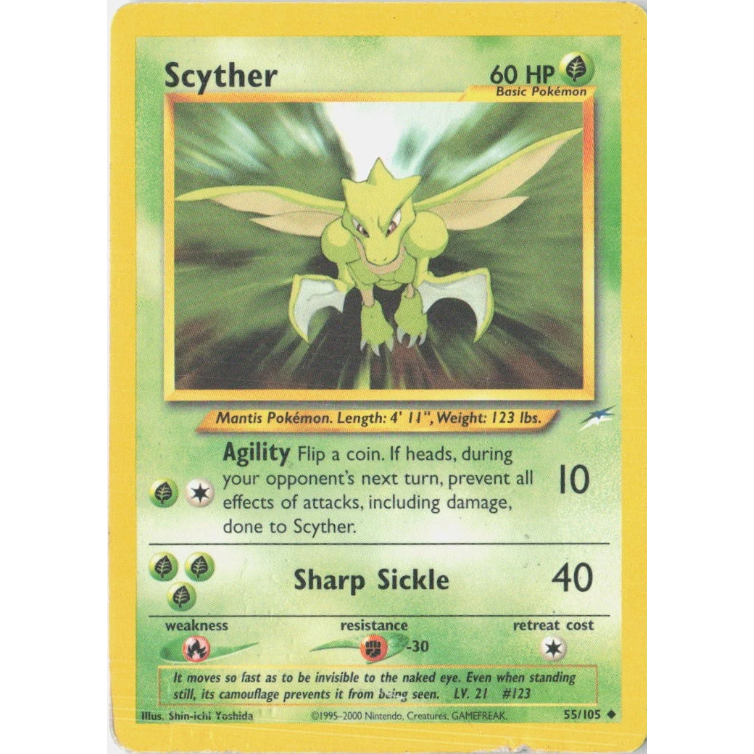 [การ์ดโปเกมอน TCG] Scyther 55/105 Uncommon