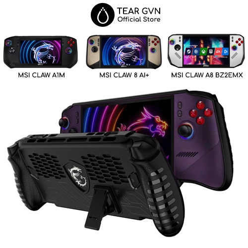 เสาหิน TPU เคสป้องกันพร้อมขาตั้งสําหรับ MSI Claw 8 EX AI+ / MSI Claw A8 / MSI Claw 8 AI+ / MSI Claw 