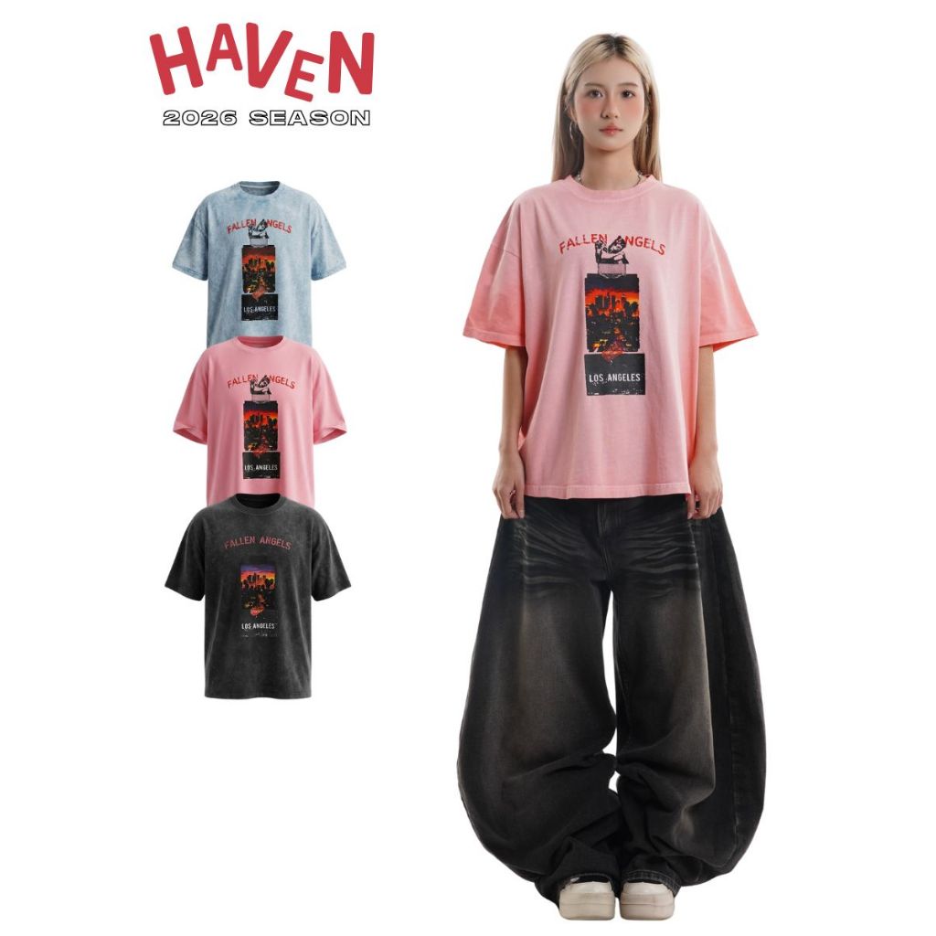 Haven Studio REGULAR เสื้อยืดฟอร์มสําหรับผู้ชายและผู้หญิง ผ้าฝ้าย 300gsm