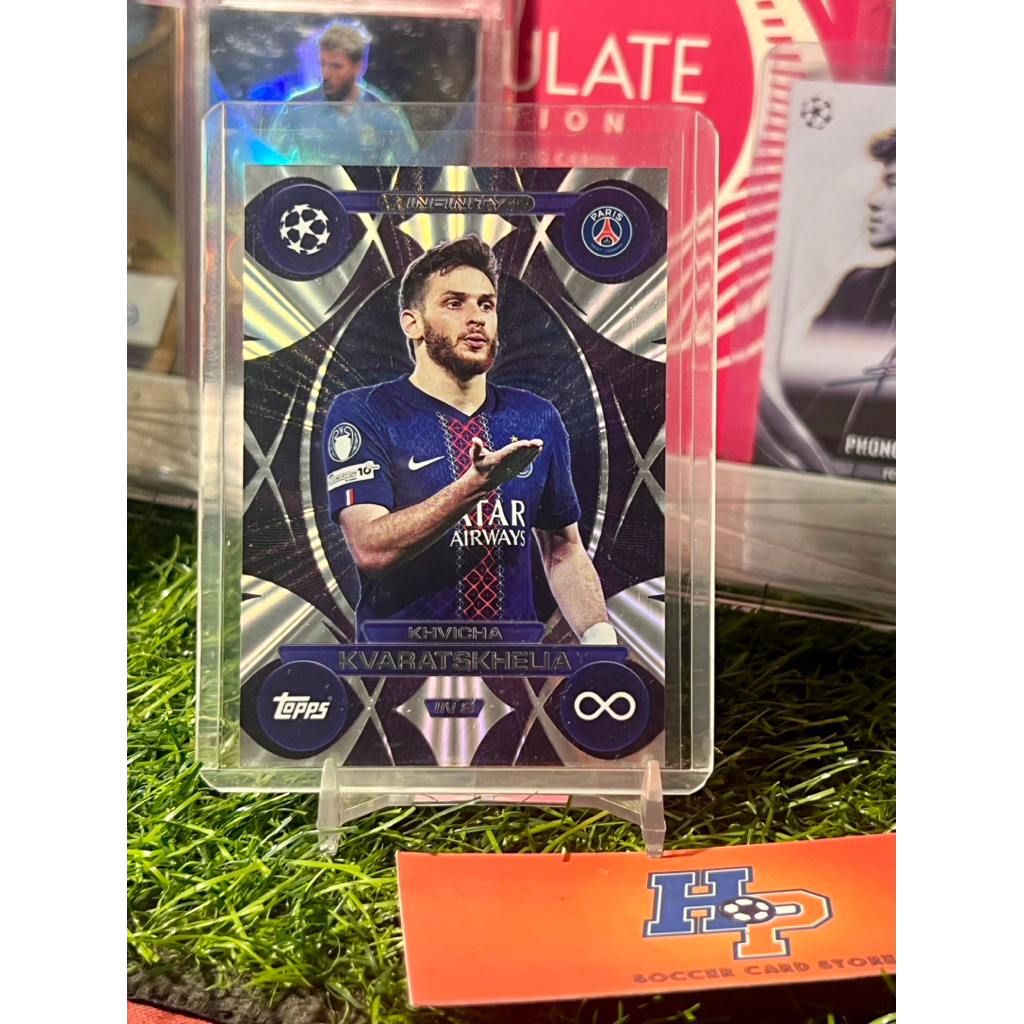 Kvaratskhelia Infinity Topps Match Attax UCL 2025/26 การ์ดฟุตบอล