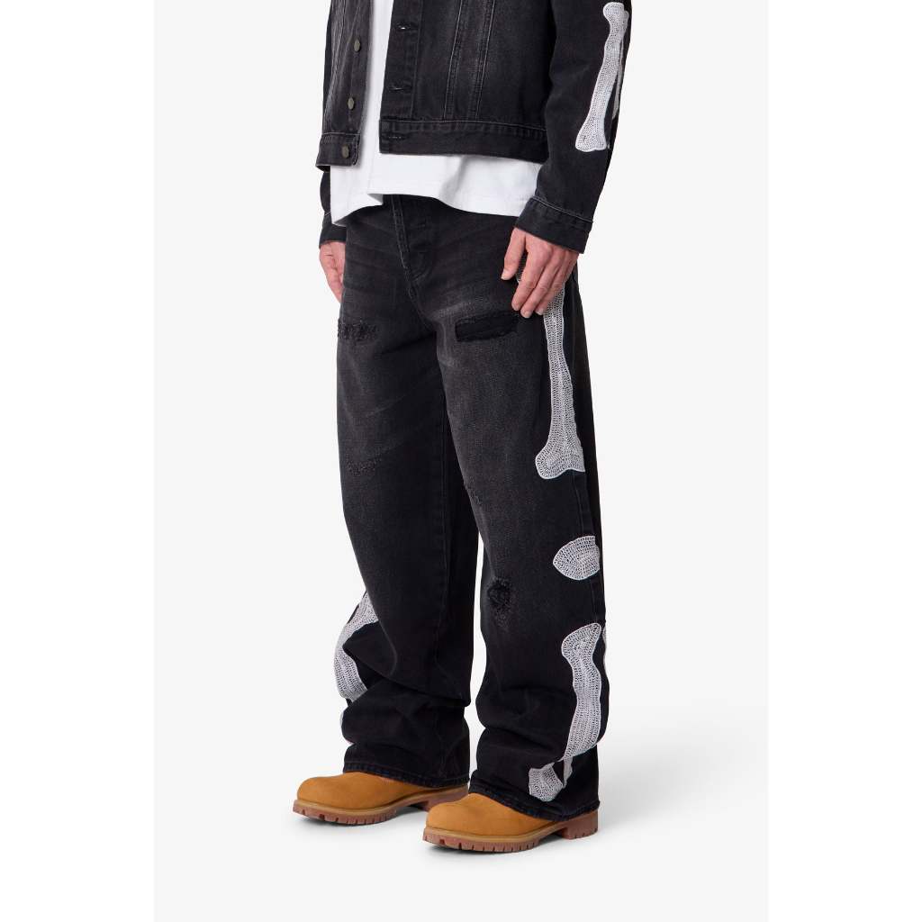 MNML SKELETON ULTRA BAGGY DENIM กางเกงเดนิม Baggy