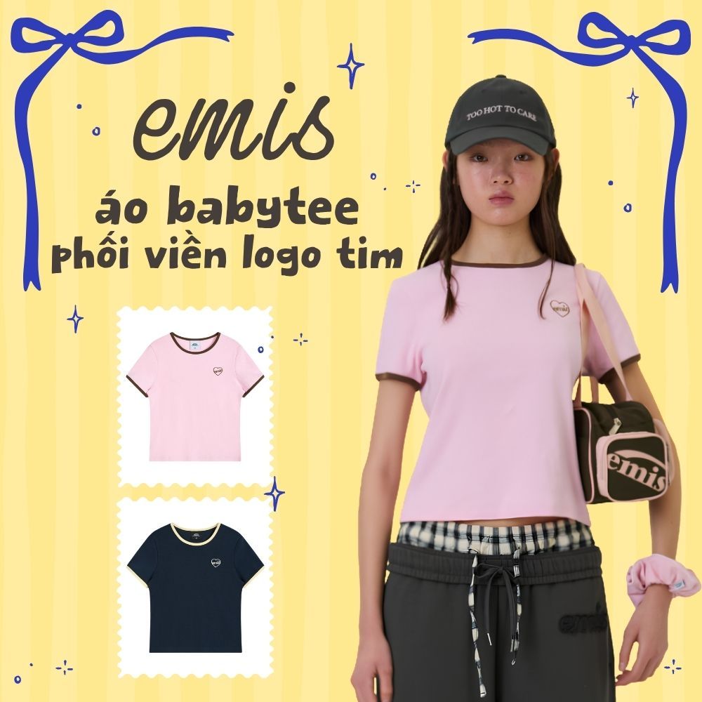 [GENUINE] - เสื้อยืด S06 EMIS พร้อมขอบโลโก้หัวใจเล็กของแท้
