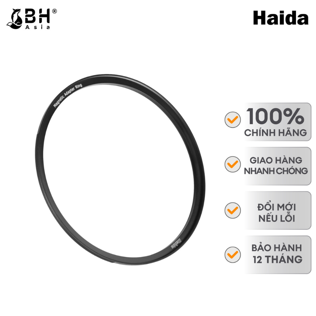 BH Asia - แหวนอะแดปเตอร์แม่เหล็ก Haida 67 มม./ 72 มม./ 77 มม./ 82 มม.