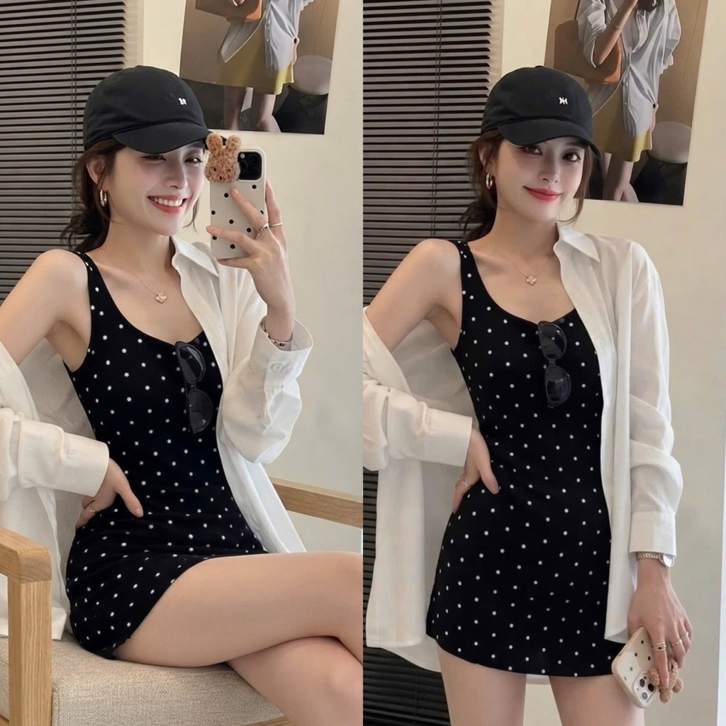 Set 3 Black Ball Gowns & White Shirt Jacket พร้อมกางเกง