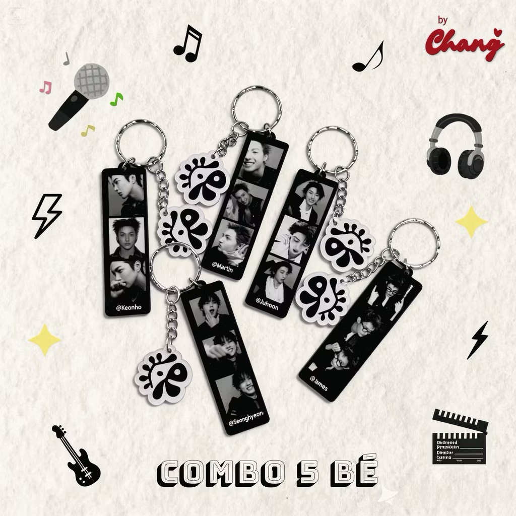 CORTIS COMBO KEYCHAIN - พวงกุญแจรูปถ่ายพร้อม CHARM