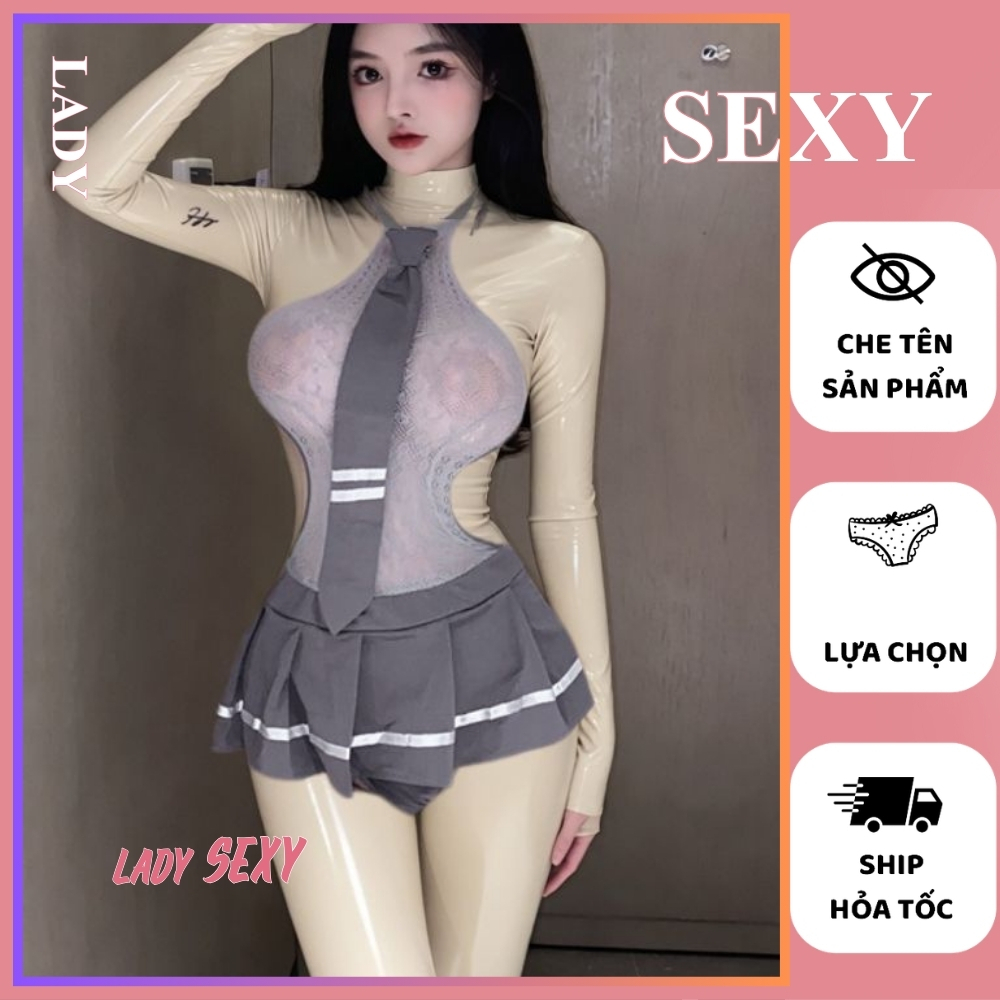 เซ็กซี่ชุดนอนสตรี DN80 คอสเพลย์สํานักงานสาวบอดี้สูทดูผ่าน Tie ร้อนจีบกระโปรงสั้น Flattering