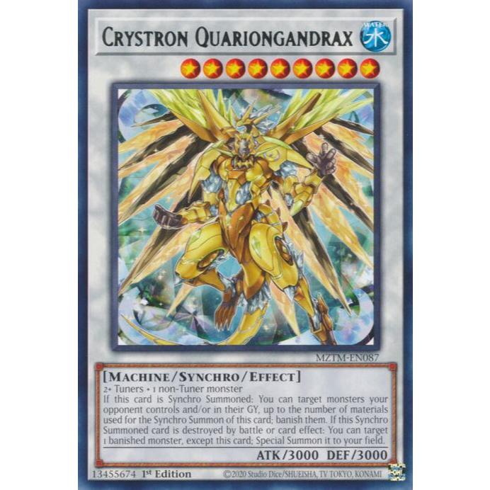 การ์ด Yugioh MZTM-EN087 - Crystron Quariongdrax - Synchro Monster - หายาก