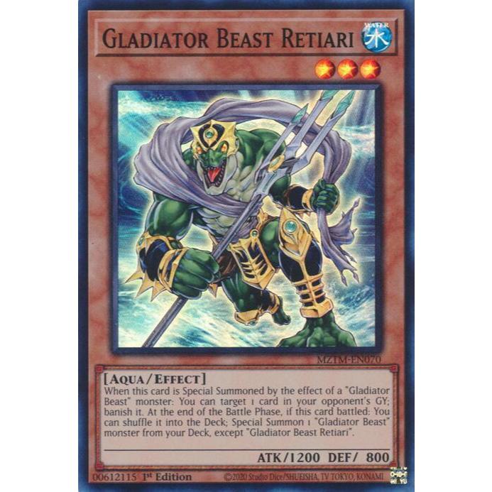 การ์ด Yugioh MZTM-EN070 - Gladiator Beast Retiari - Effect Monster - Super Rare