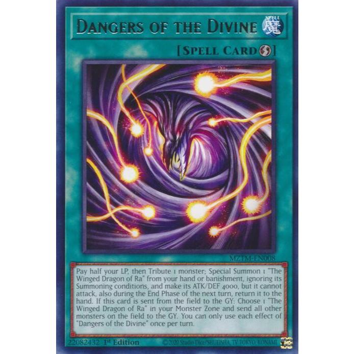 Yugioh Card MZTM-EN008 - Dangers of the Divine - Spell - หายาก