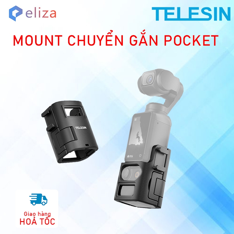 ขาตั้งแปลงสําหรับขายึดขาตั้งกล้อง DJI Pocket 3/4/4P, สายคล้องคอ POV, คลิปมัลติฟังก์ชั่น - Telesin S7