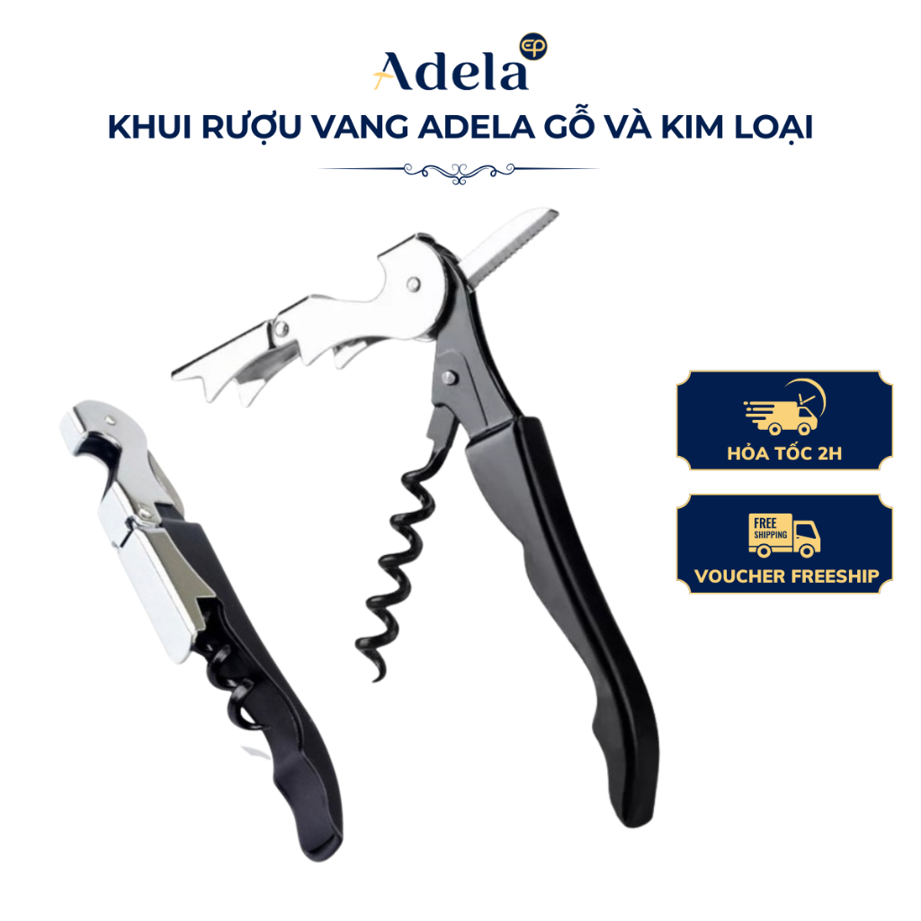 Adela ที่เปิดไวน์โลหะสีดํา 43Gr