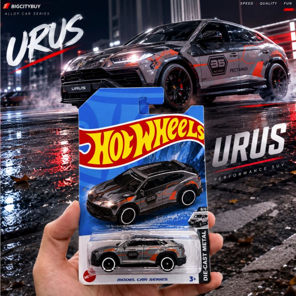 [SUV Crossover] Hot Wheel Urus High Roar Model SUV Collection 1:64 Scale Model Car Toy Racing Car Bi