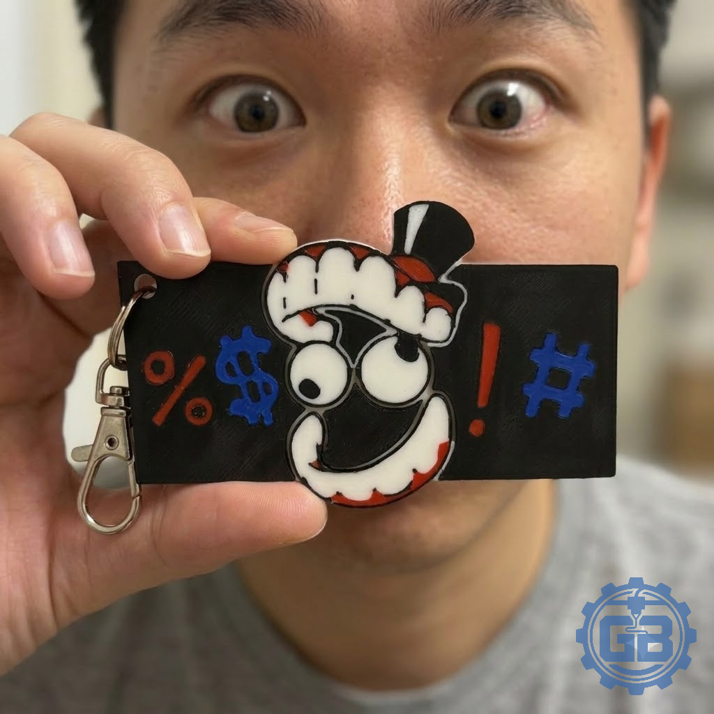 Digital Circus Black Seaweed Bar Cover Key Chain Digital Circus