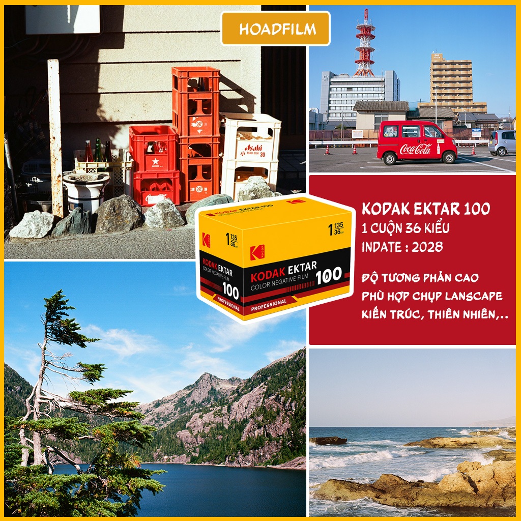 Kodak Ektar 100 (Professional) - ฟิล์ม 35mm - ฟิล์ม 1 ม้วน - 36exp Date xa - FULL BOX