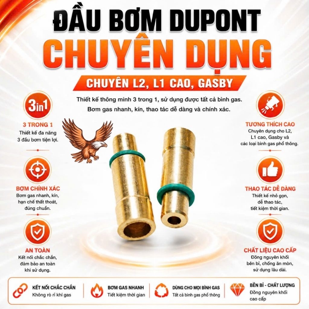 ZIPPO [อุปกรณ์เสริมแบบซิป] Dupont L2, L1 หัวปั๊มเฉพาะแก๊สบี้สูงและต่ํา