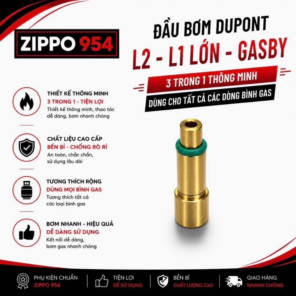 [Zippo 954] หัวปั๊มเฉพาะสําหรับ Dupont L2, L1 High and Gasby