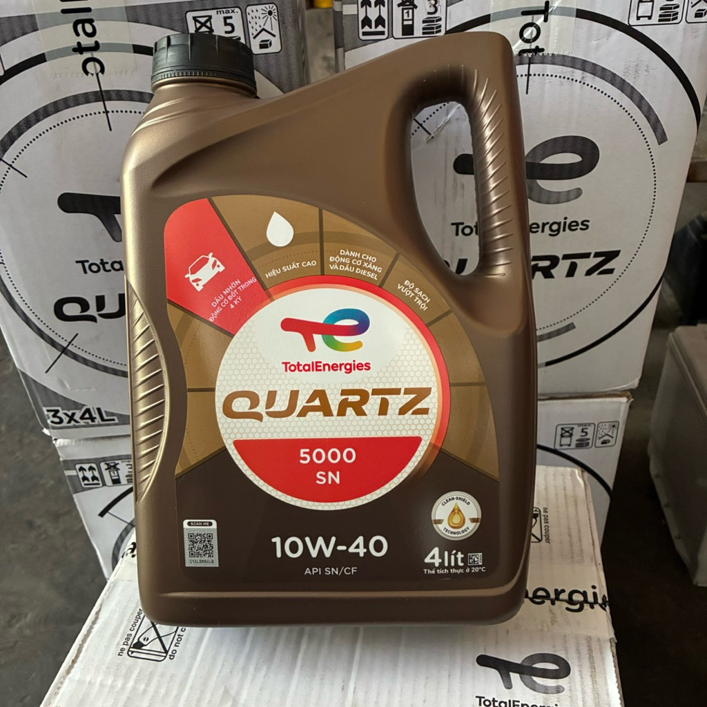 ของแท้ Total Quartz 5000, 10w-40, API SN/(CF) น้ํามันเครื่องคุณภาพพรีเมี่ยมใช้สําหรับเครื่องยนต์เบนซ
