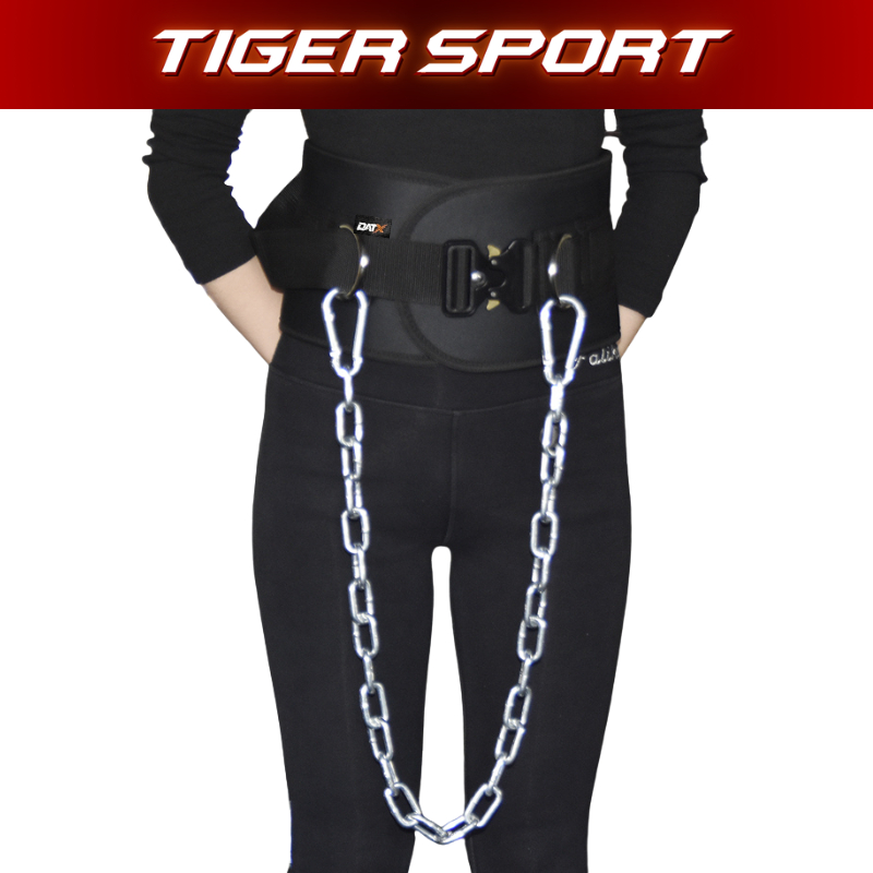 MATX DX-922 Gym Dip Belt with Metal Buckle, Dumbbell Chain, Single Bar, Double Bar, Squat