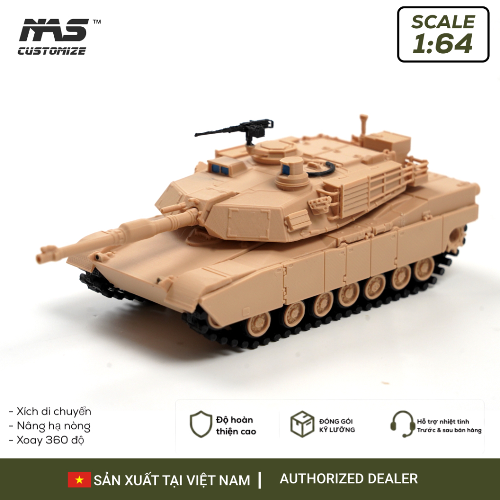 [NAS] รถถังรัสเซีย รุ่น M1A2 Abrams 1/64 ขับโซ่ โมเดลทหาร ถัง Abrams 1:64 สเกล