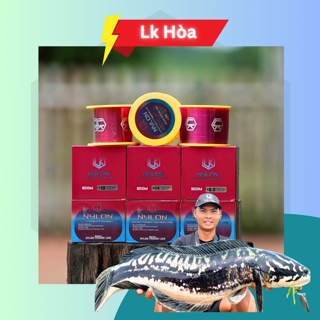 [LK HOA] LK 500M FISHING LINE, LK HOA HIGH QUALITY NYLON LINE