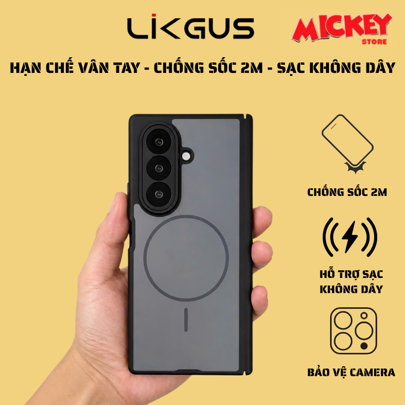LIKGUS AI GLAZE CASE สําหรับ SAMSUNG GALAXY Z FOLD8 / Z FOLD8 ULTRA – รองรับการชาร์จไร้สาย