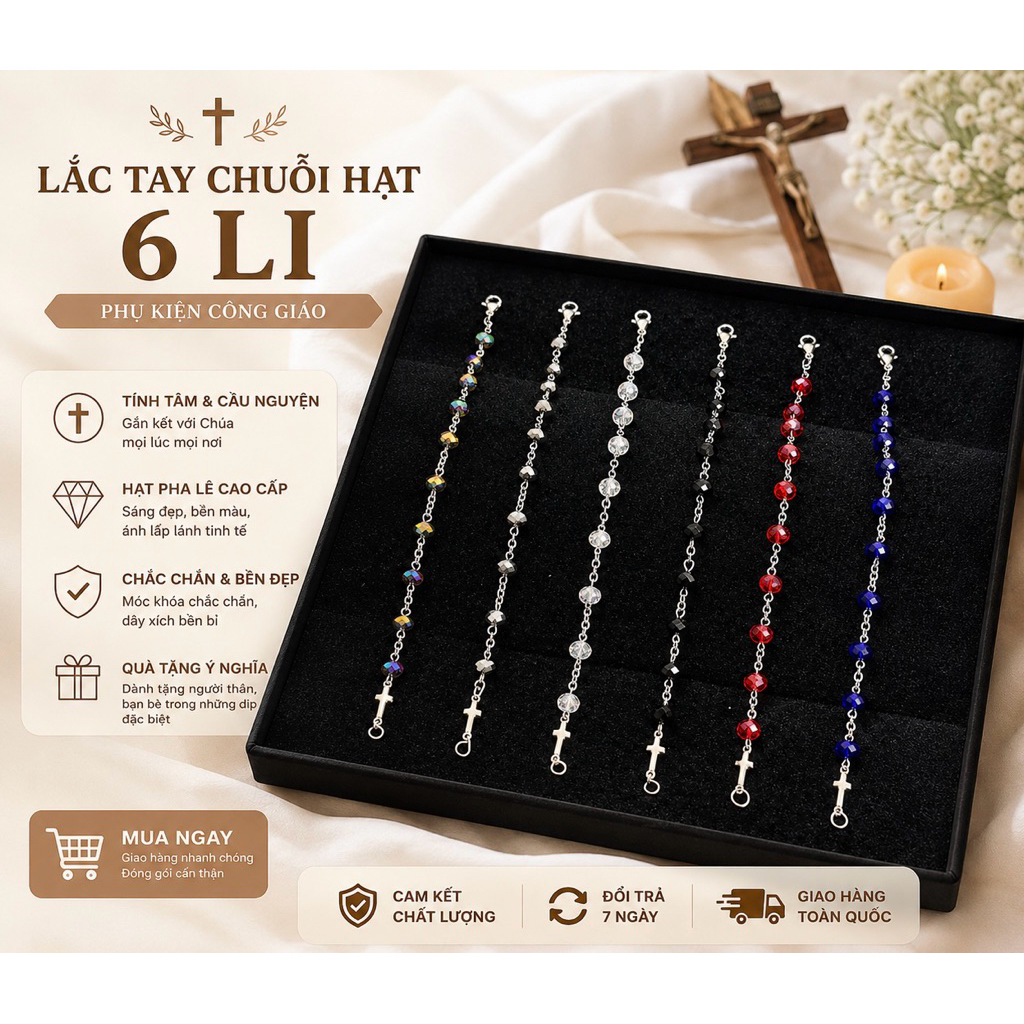 CATHOLIC BRACELET 10 BEADS 6LY – BRACELET ผู้ชายและผู้หญิง