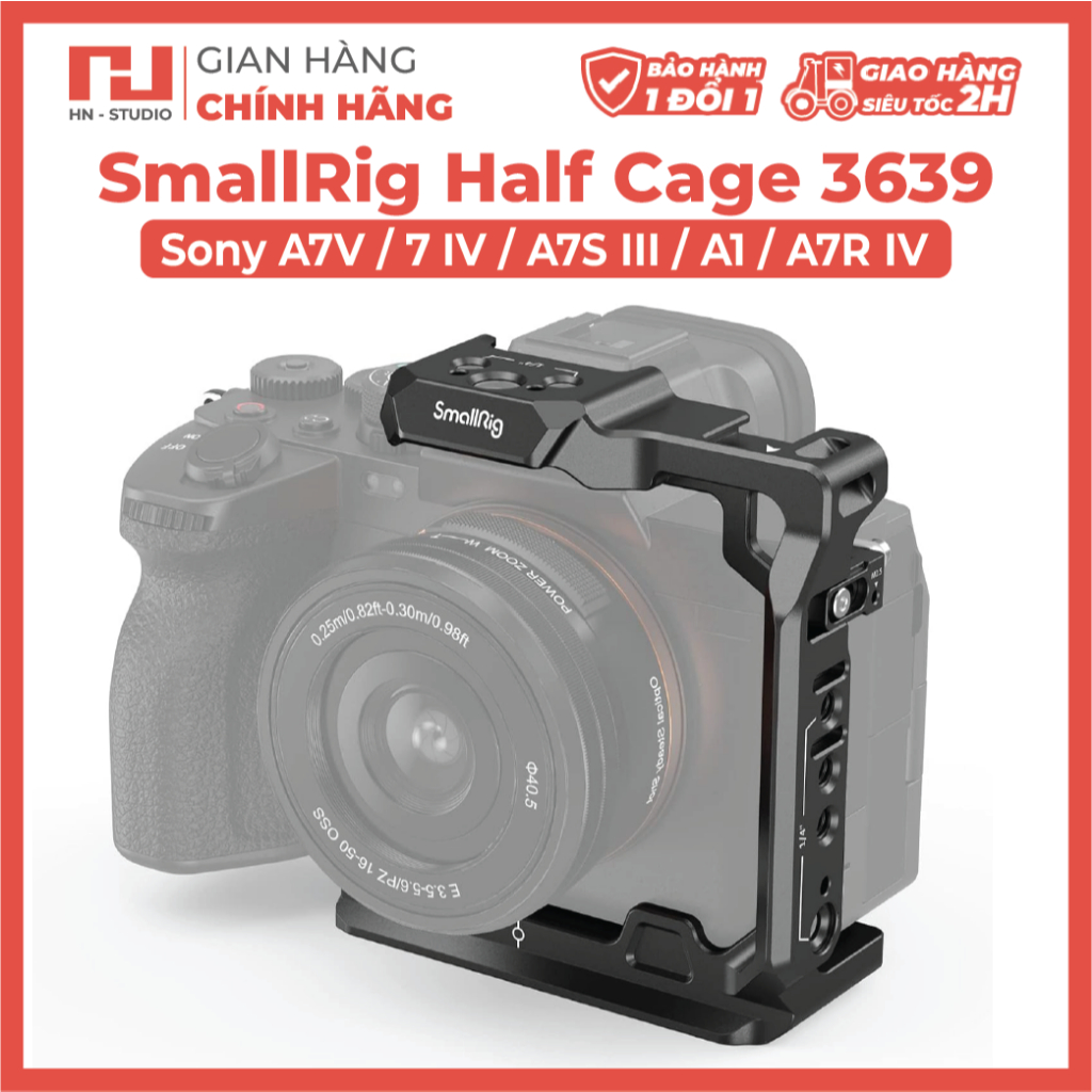 SmallRig 3639 กรอบสําหรับ Sony Alpha 7R V / Alpha 7 V / Alpha 7 IV / 7S III / 1 / 7R IV
