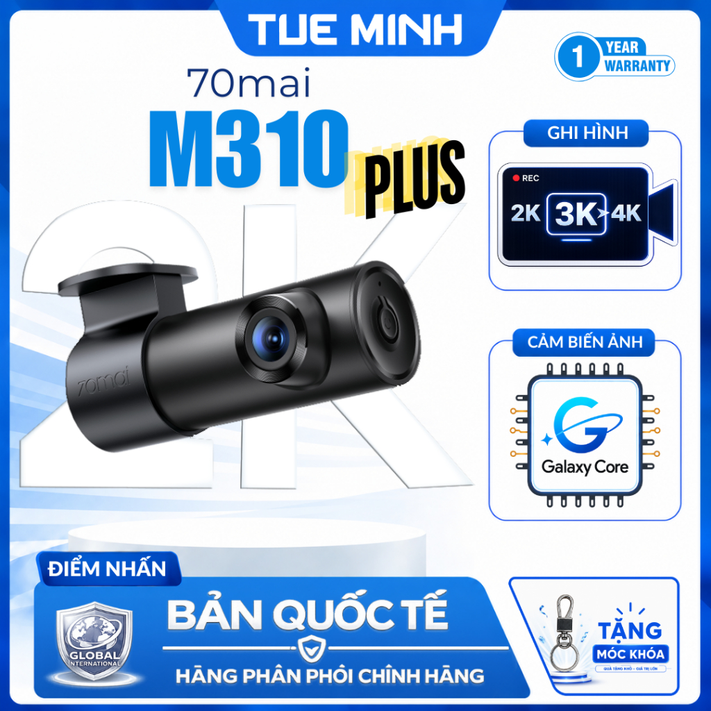 70mai M310 Plus กล้องติดรถยนต์แดช - เวอร์ชั่นสากลของแท้